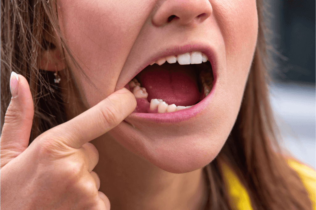 Young Melbourne woman with missing tooth